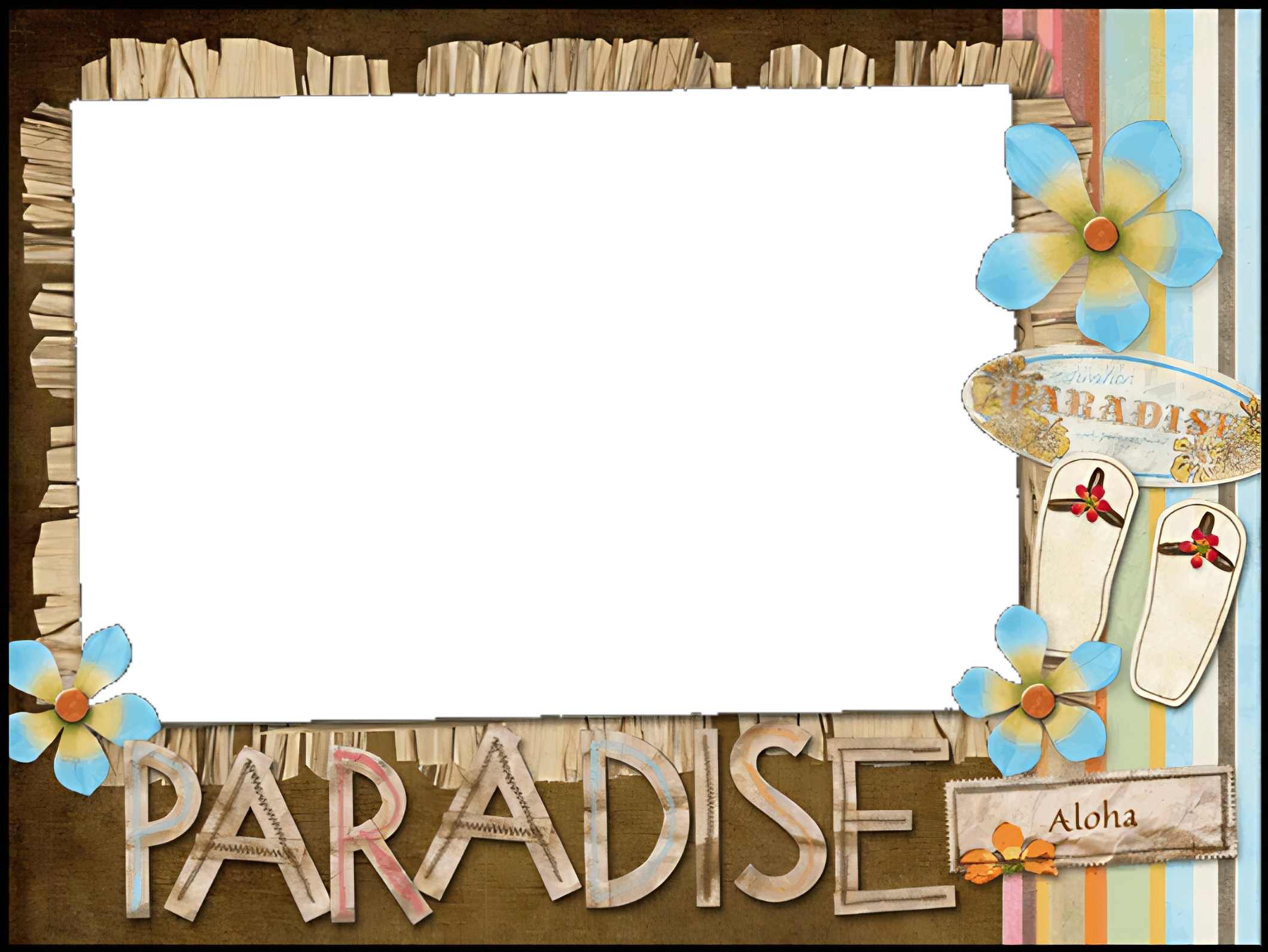 Hawaiian postcard frame